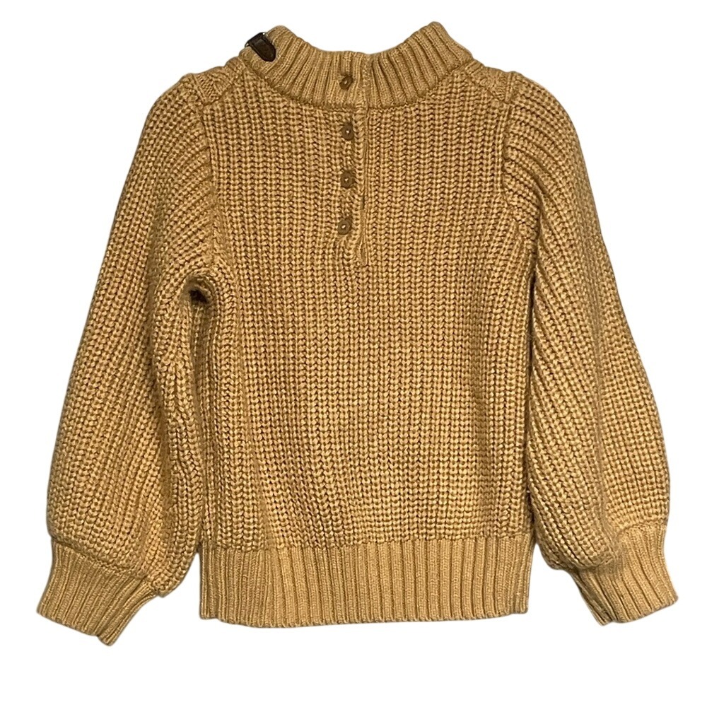 Janie & Jack Cable Knit Tan Buckle Sweater Toddler Girls 4 - Picture 4 of 7